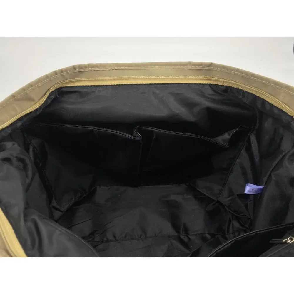 YJ Collection Large Utility Canvas and Nylon Travel Tote Bag NEW
